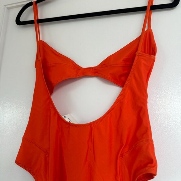 Jacquemus One Piece Swimsuit Orange Cut-Out High Cut Legs Sz Small - Picture 10 of 10